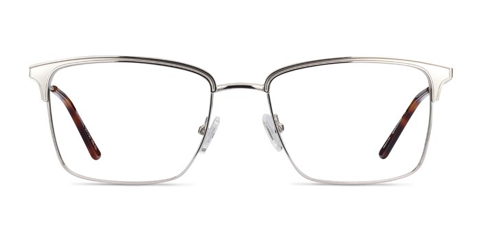 Nathaniel Argenté Métal Montures de lunettes de vue d'EyeBuyDirect