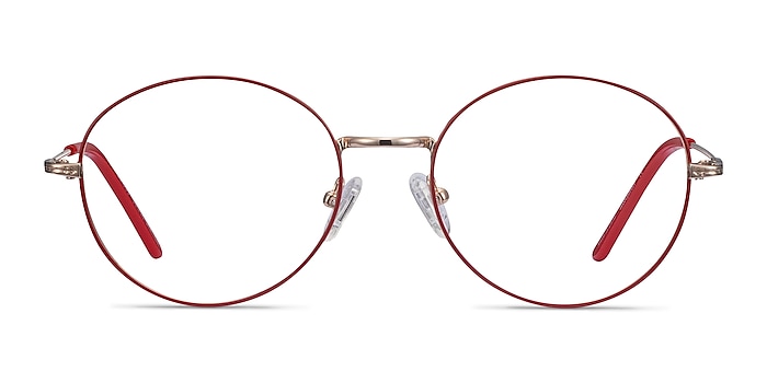 Arbus Red & Gold Métal Montures de lunettes de vue d'EyeBuyDirect