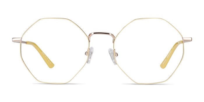 Altar Yellow & Gold Métal Montures de lunettes de vue d'EyeBuyDirect