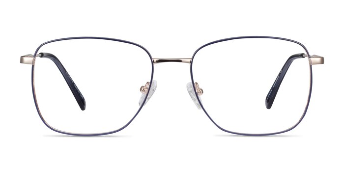 Kusama Navy & Gold Métal Montures de lunettes de vue d'EyeBuyDirect