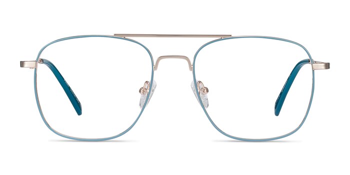 Perry Teal & Gold Métal Montures de lunettes de vue d'EyeBuyDirect