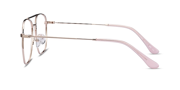 Perry Pink & Rose Gold Metal Eyeglass Frames from EyeBuyDirect