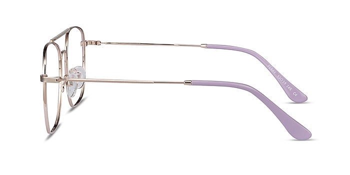Perry Purple & Gold Metal Eyeglass Frames from EyeBuyDirect