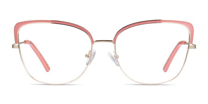 Marina Coral & Gold Métal Montures de lunettes de vue d'EyeBuyDirect