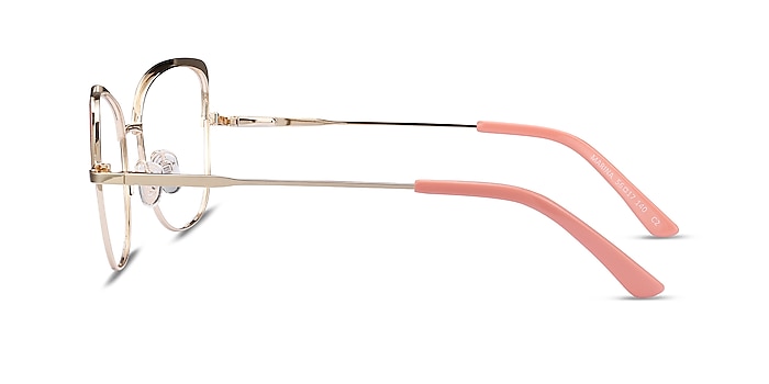 Marina Coral & Gold Métal Montures de lunettes de vue d'EyeBuyDirect