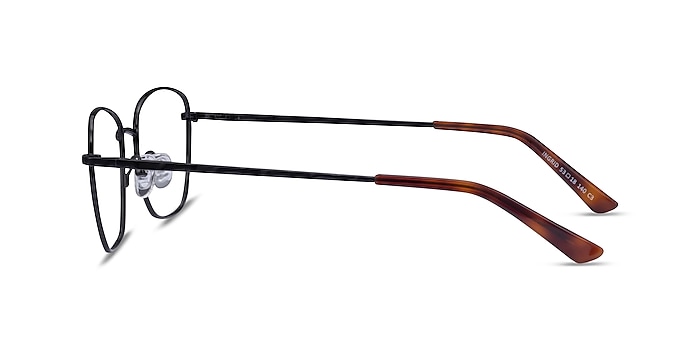 Ingrid Shiny Black Métal Montures de lunettes de vue d'EyeBuyDirect