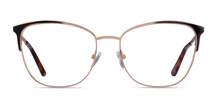 Kelsey Black Rose Gold Métal Montures de lunettes de vue d'EyeBuyDirect