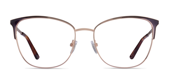 Kelsey Navy Rose Gold Métal Montures de lunettes de vue d'EyeBuyDirect