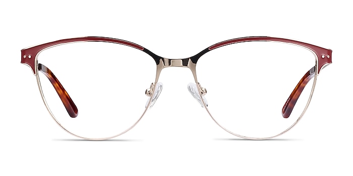 Rosa Red & Gold Métal Montures de lunettes de vue d'EyeBuyDirect