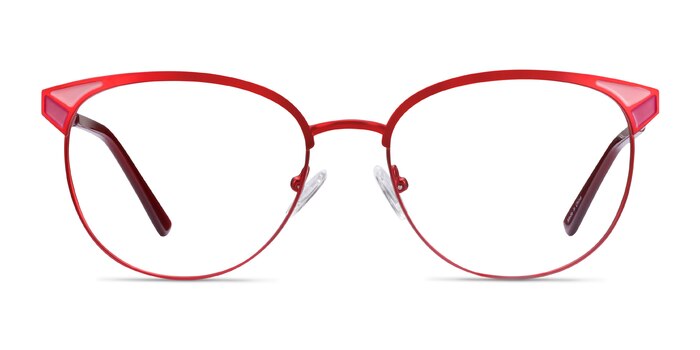Niki Red Metal Eyeglass Frames from EyeBuyDirect