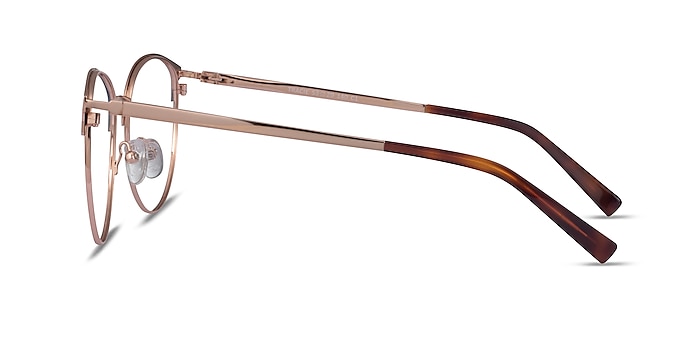 Tracie Blue  Rose Gold Metal Eyeglass Frames from EyeBuyDirect