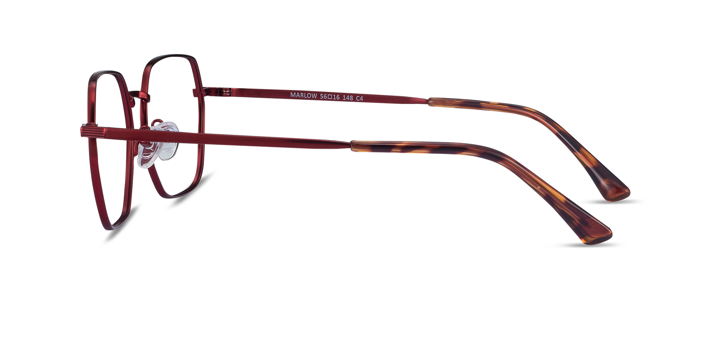 Marlow Geometric Red Full Rim Eyeglasses Eyebuydirect
