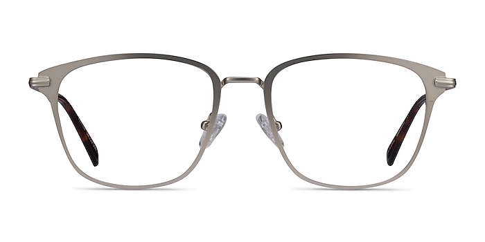 Karter Silver Metal Eyeglass Frames from EyeBuyDirect