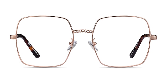 Bettina Rose Gold Metal Eyeglass Frames from EyeBuyDirect