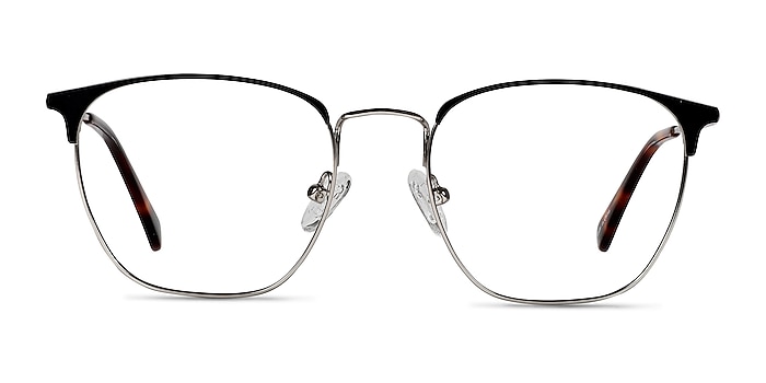 Codex Black Silver Metal Eyeglass Frames from EyeBuyDirect