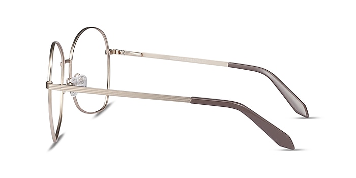 Bridget Gold Metal Eyeglass Frames from EyeBuyDirect