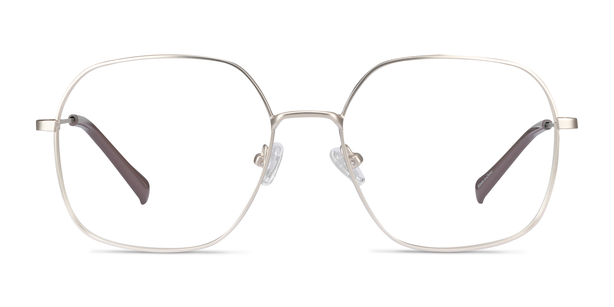 Reality Square Gold Full Rim Eyeglasses | Eyebuydirect