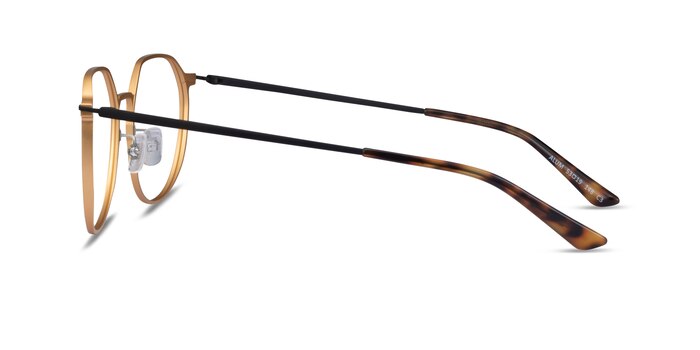 Alum Gold & Black Aluminium-alloy Eyeglass Frames from EyeBuyDirect