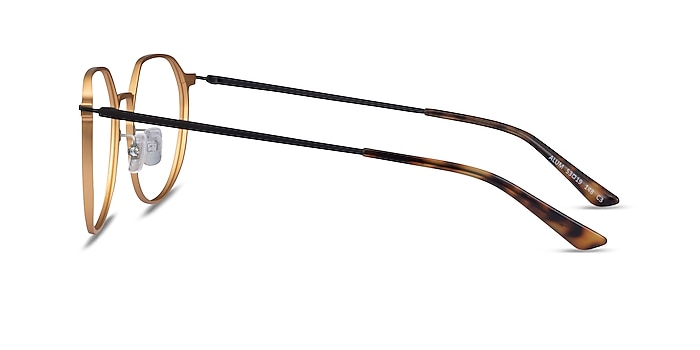 Alum Gold & Black Aluminium-alloy Montures de lunettes de vue d'EyeBuyDirect