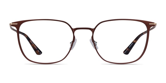 Density Square Brown & Gold Full Rim Eyeglasses | Eyebuydirect