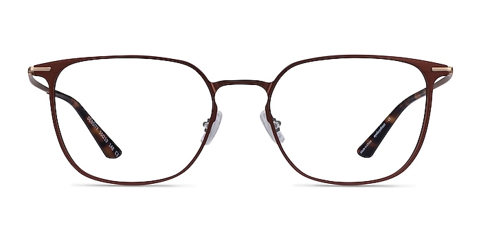 Density Brown & Gold Aluminium-alloy Eyeglass Frames from EyeBuyDirect