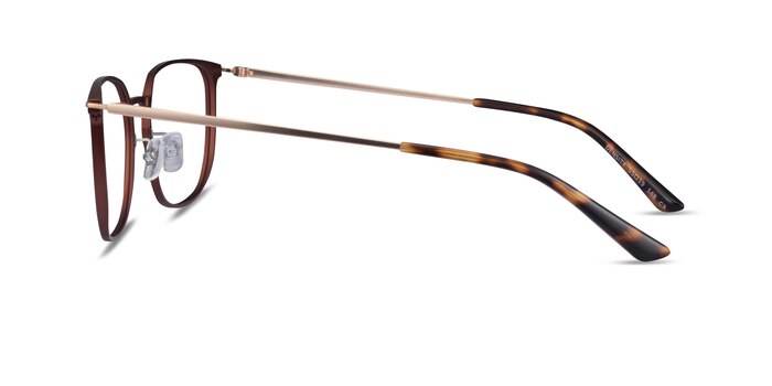 Density Brown & Gold Aluminium-alloy Eyeglass Frames from EyeBuyDirect