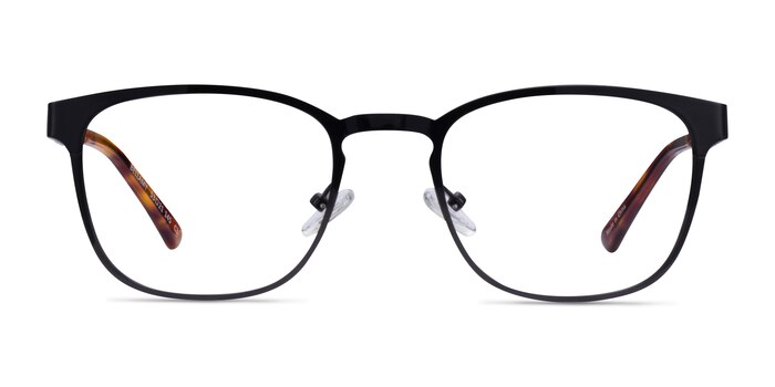 Bellamy Shiny Black Métal Montures de lunettes de vue d'EyeBuyDirect