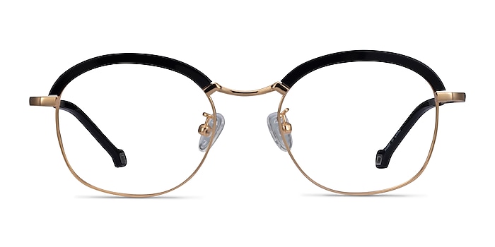 Ochoa Black  Gold Acetate-metal Eyeglass Frames from EyeBuyDirect