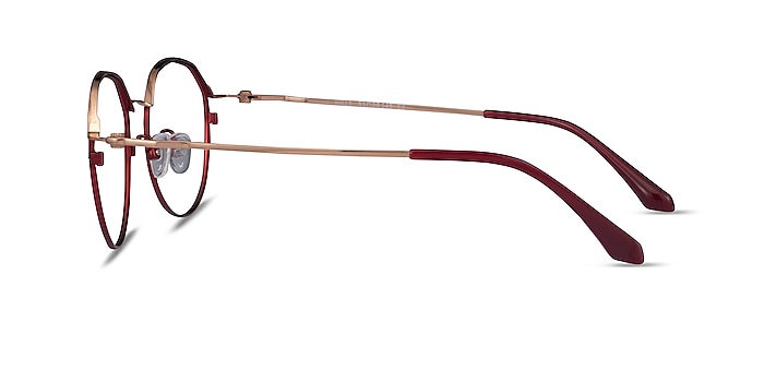 Hills Burgundy  Rose Gold Métal Montures de lunettes de vue d'EyeBuyDirect
