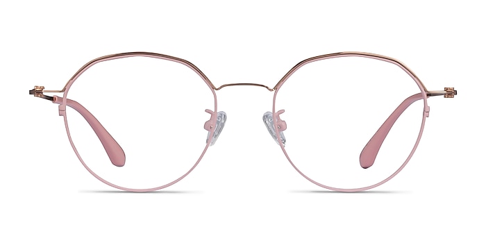 Hills Pink  Rose Gold Metal Eyeglass Frames from EyeBuyDirect
