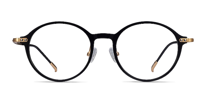 Reily Black Gold Acetate-metal Eyeglass Frames from EyeBuyDirect