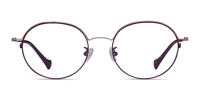 Patel Purple  Rose Gold Métal Montures de lunettes de vue d'EyeBuyDirect