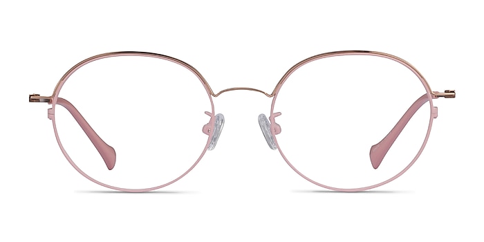 Patel Pink  Rose Gold Métal Montures de lunettes de vue d'EyeBuyDirect