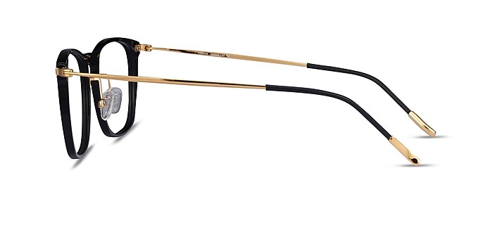 Usman Black  Gold Acetate-metal Eyeglass Frames from EyeBuyDirect