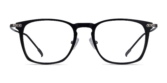 Usman Black  Gunmetal Acetate-metal Eyeglass Frames from EyeBuyDirect