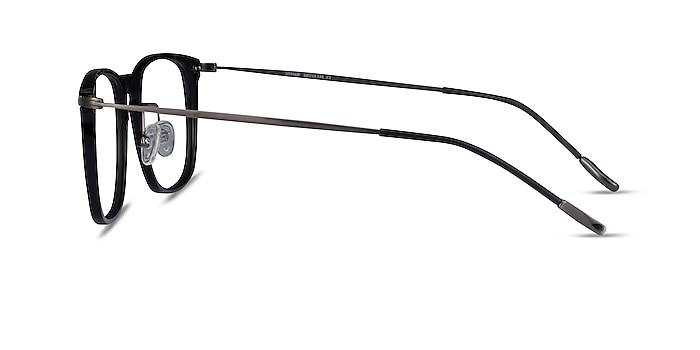 Usman Black  Gunmetal Acetate-metal Eyeglass Frames from EyeBuyDirect