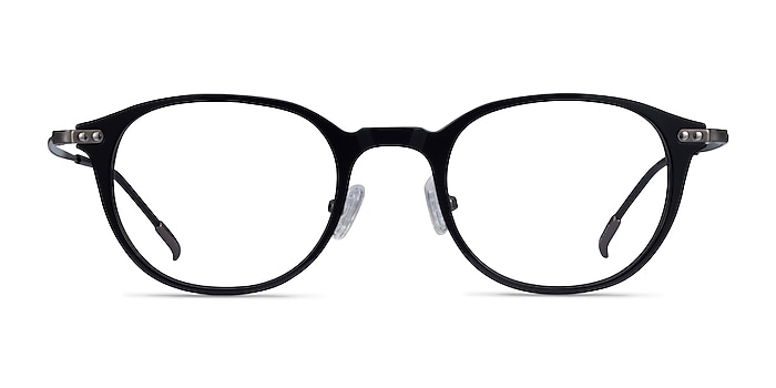 Jones Black  Gunmetal Acetate-metal Eyeglass Frames from EyeBuyDirect