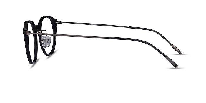 Jones Black  Gunmetal Acetate-metal Montures de lunettes de vue d'EyeBuyDirect