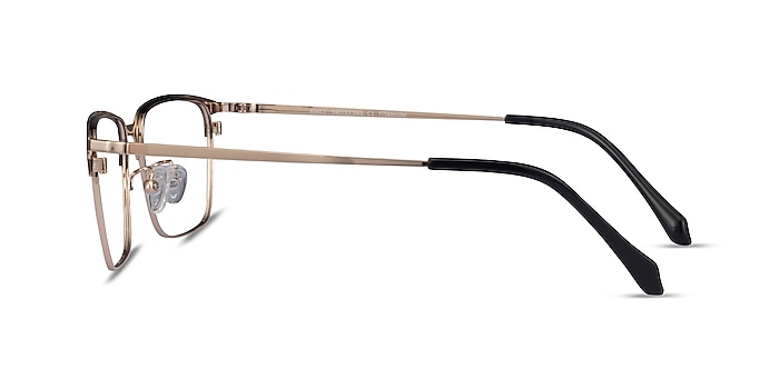 Amet Black  Gold Métal Montures de lunettes de vue d'EyeBuyDirect