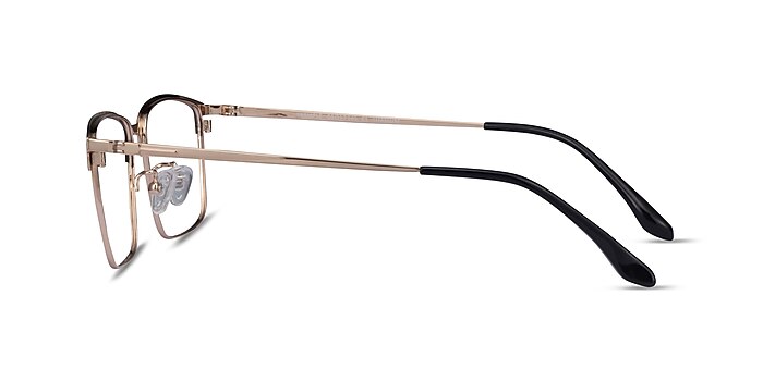 Example Black  Gold Métal Montures de lunettes de vue d'EyeBuyDirect