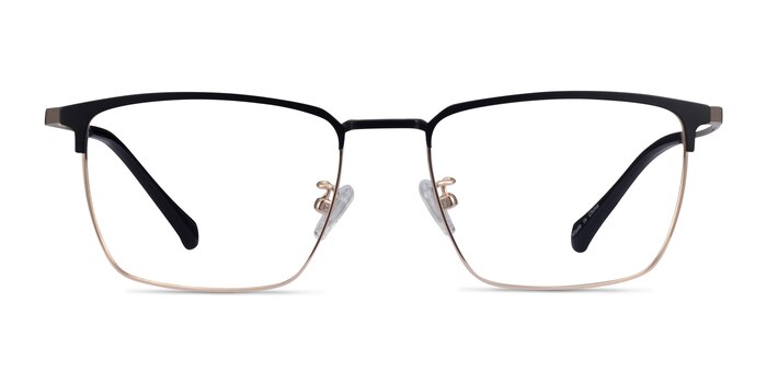 Fungi Black  Gold Metal Eyeglass Frames from EyeBuyDirect
