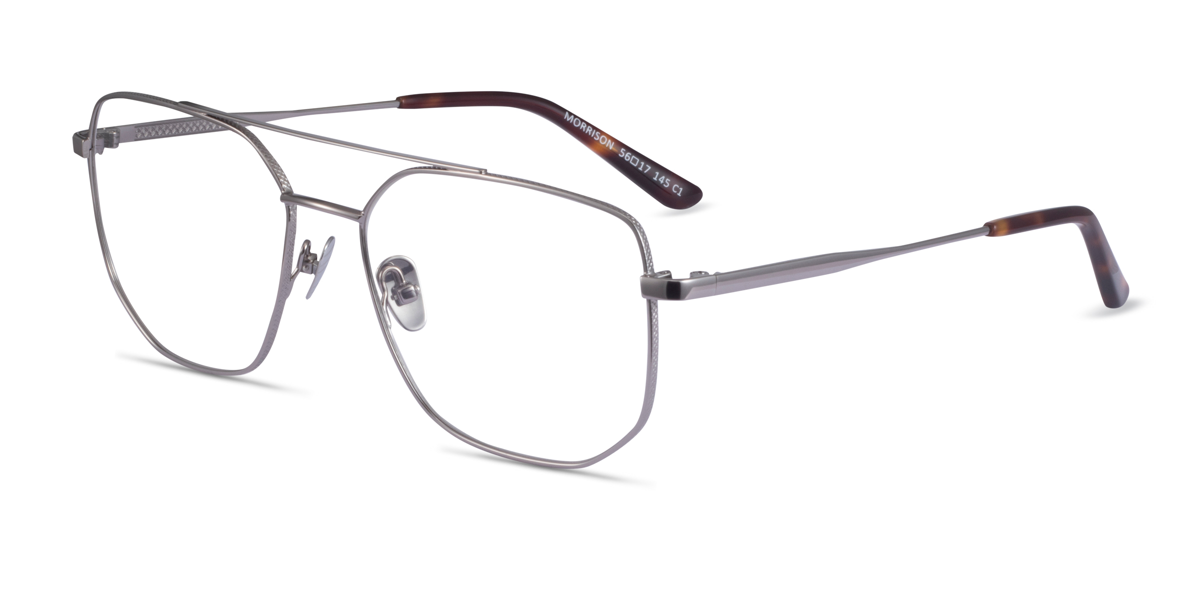 Morrison Aviator Silver Full Rim Eyeglasses Eyebuydirect