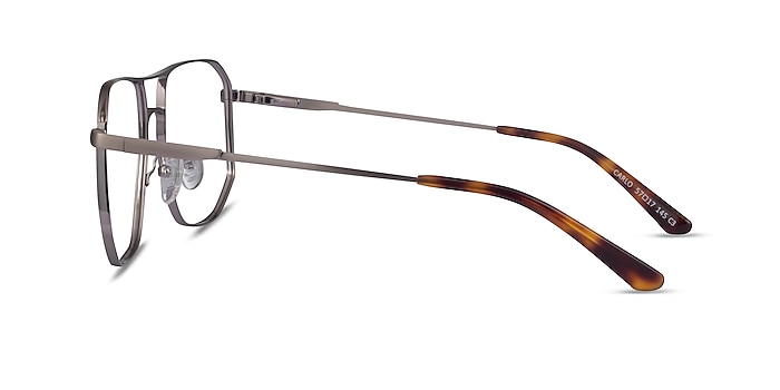 Carlo Brushed Silver Metal Eyeglass Frames from EyeBuyDirect