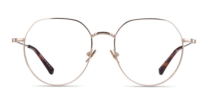Emotion Light Gold Métal Montures de lunettes de vue d'EyeBuyDirect