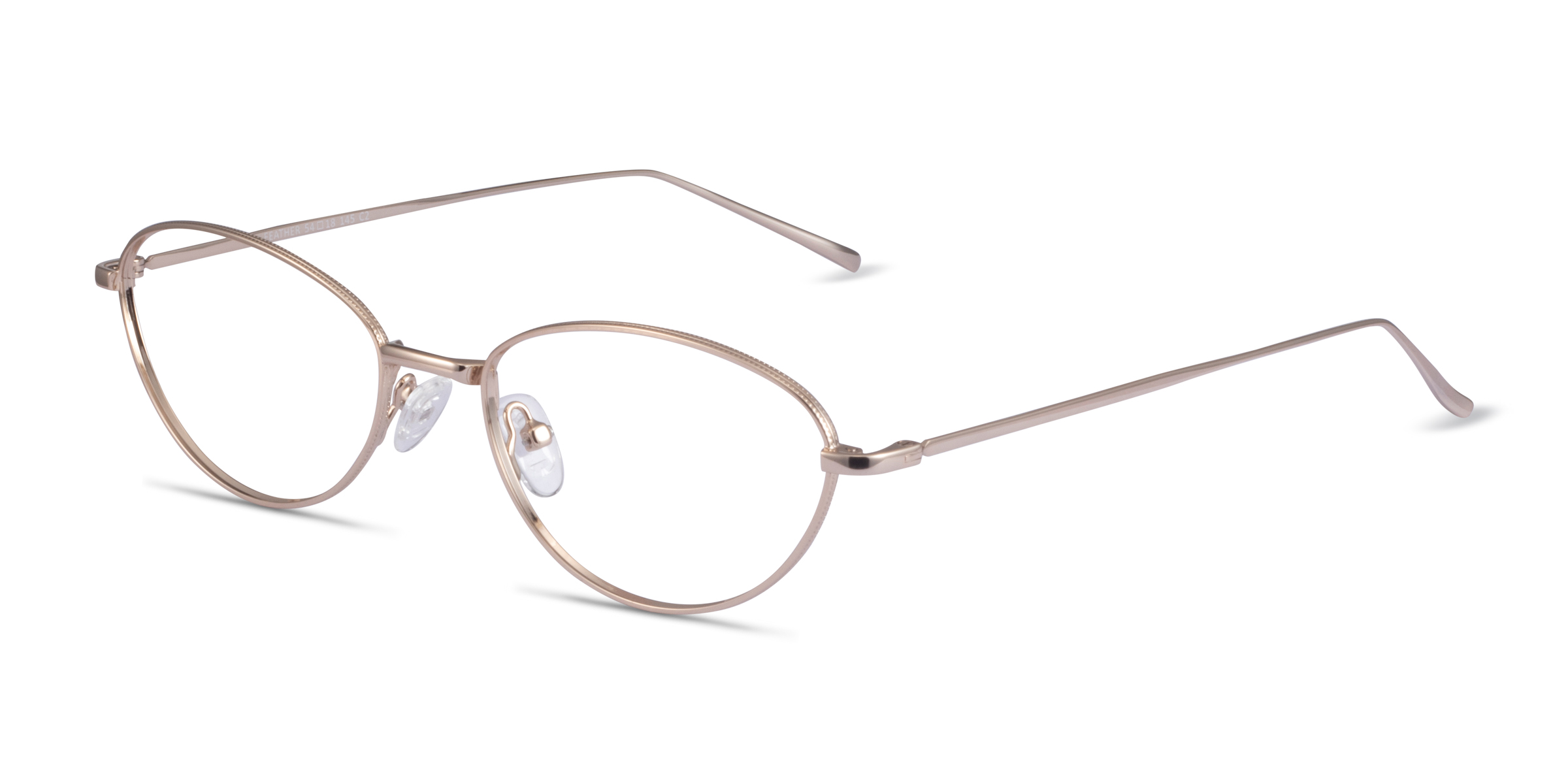 Feather Oval Gold Glasses for Women | Eyebuydirect Canada