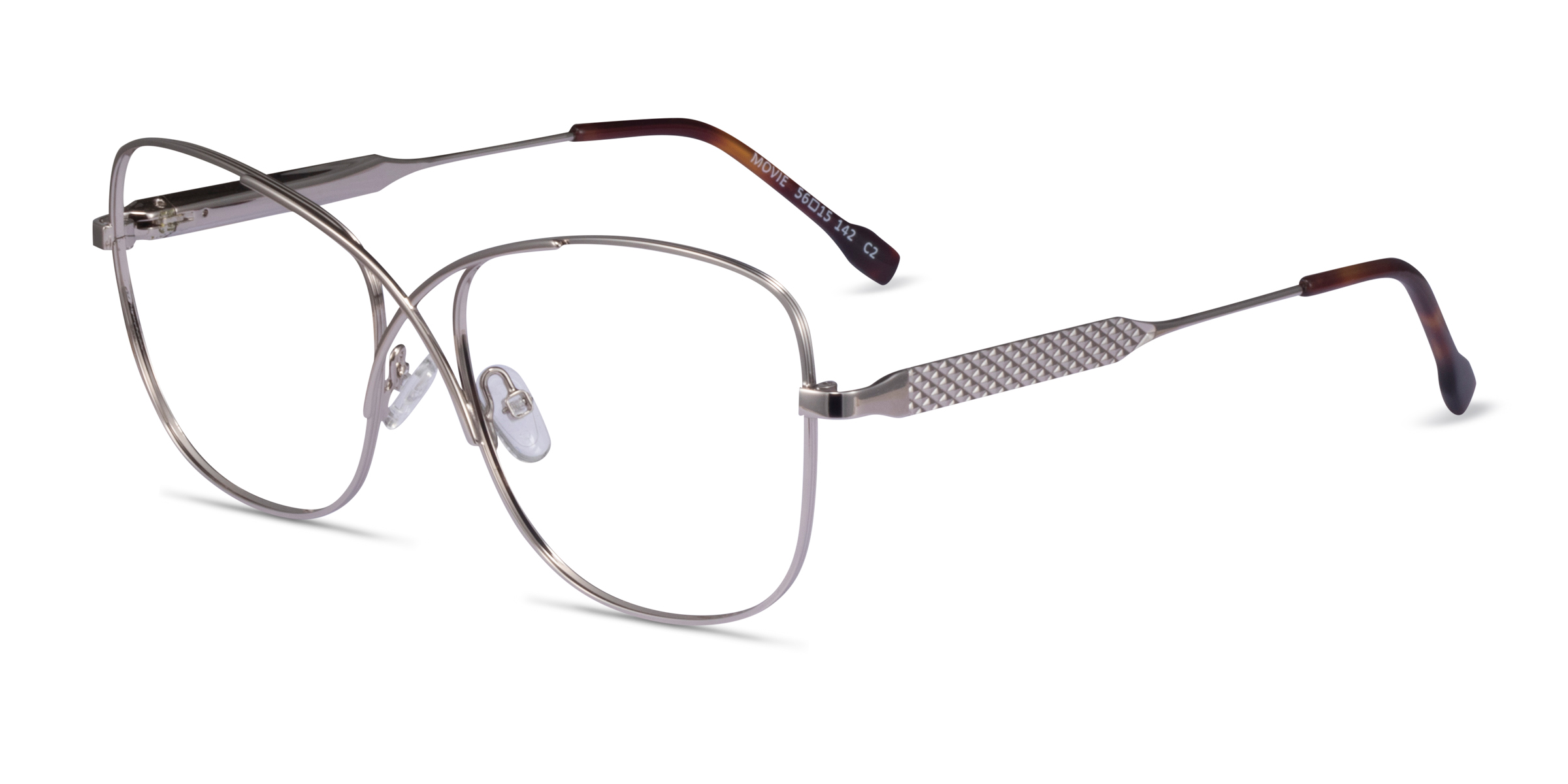 Movie Square Silver Glasses for Women Eyebuydirect