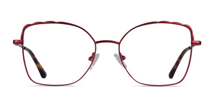 Rapture Burgundy Métal Montures de lunettes de vue d'EyeBuyDirect
