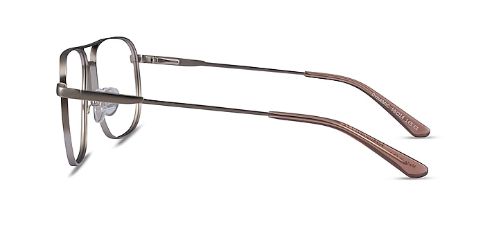 Dynamic Matte Silver Métal Montures de lunettes de vue d'EyeBuyDirect
