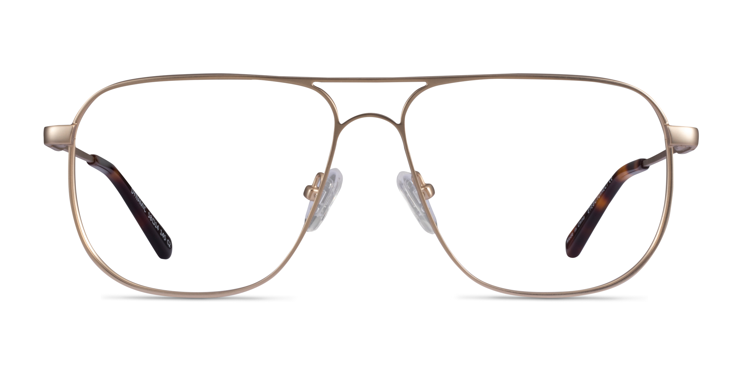 Dynamic Aviator Matte Gold Glasses for Men | Eyebuydirect