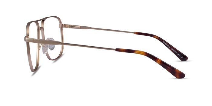 Dynamic Matte Gold Metal Eyeglass Frames from EyeBuyDirect